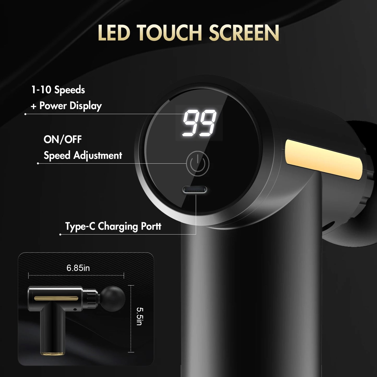 RelaxiPro Deep Tissue Massage Gun